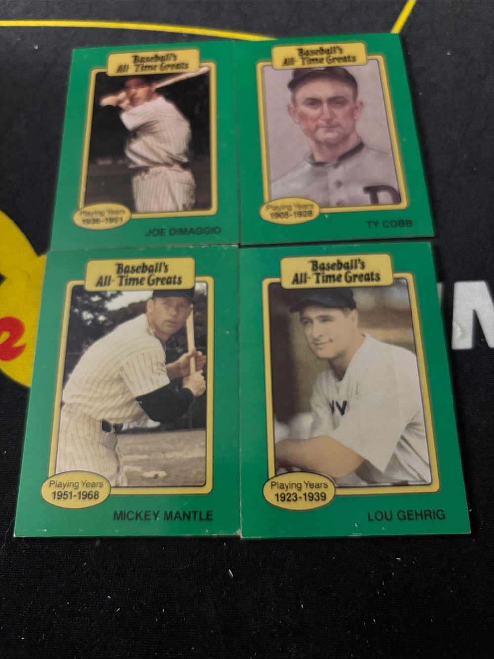 Baseball's All-Time Greats Trading Card Set - Green
